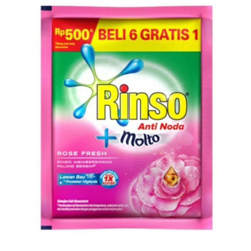 Rinso Molto Detergen Cair Sachet 20 ml / Beli 6 gratis 1