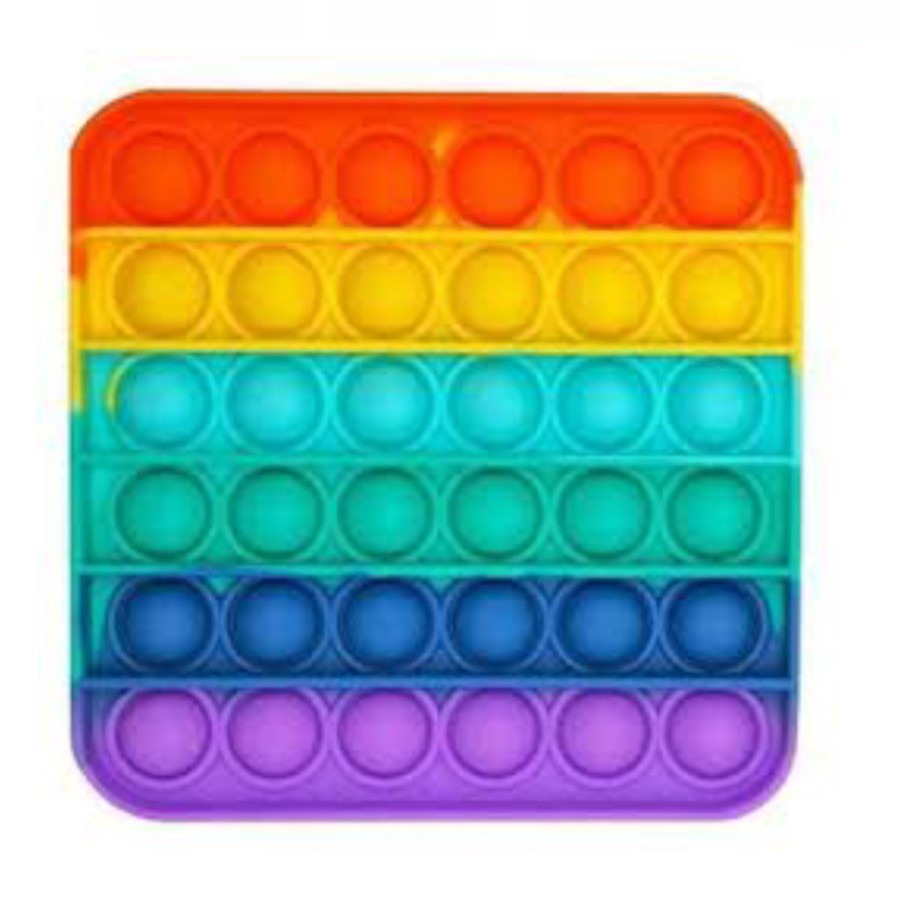 plannetamazing Mainan anak BOOMING Fidget spinner POP IT SUPER MURAH-RAINBOW KOTAK