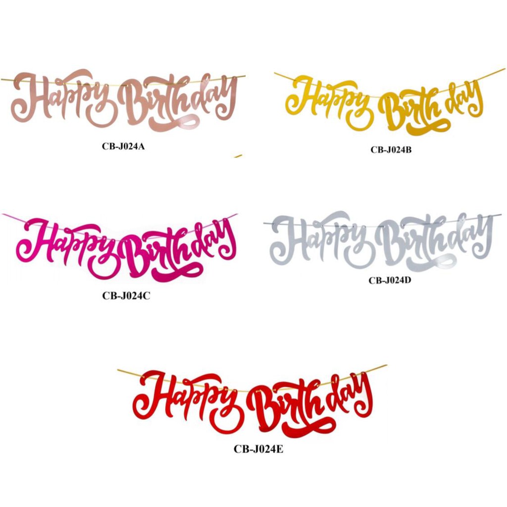 Banner Flag Happy Birthday Latin / BANNER HAPPY BIRTHDAY LASERCUT / BANNER GANTUNG HAPPY BIRTHDAY