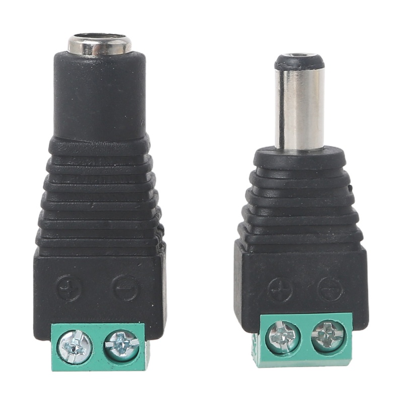 Adapter Konektor Power Dc 12v 5.5x2.1mm Male + Female Untuk Kamera Cctv Led