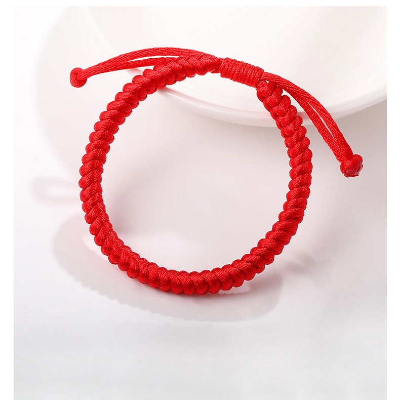 XiaoboACC Xiao Zhan Gelang Tali Anyam Tangan Warna Merah Untuk Pria / Wanita