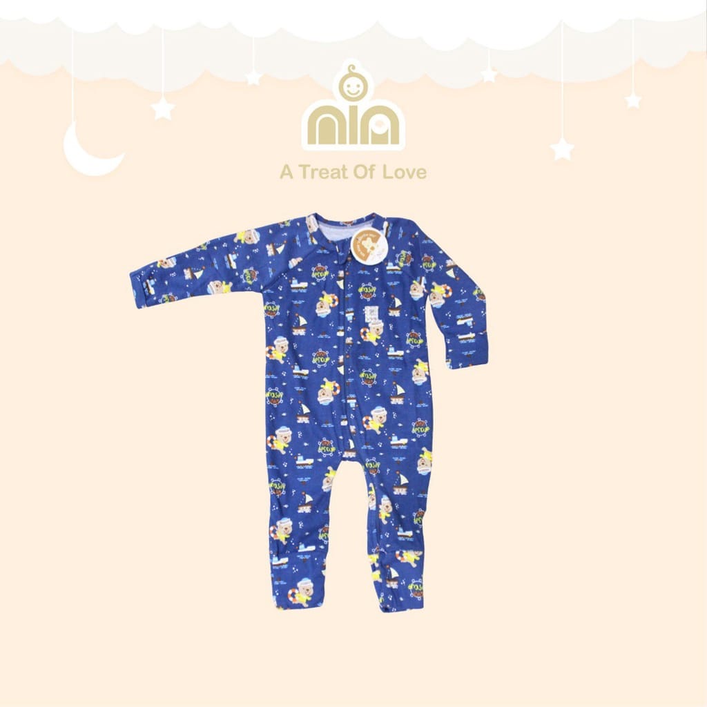 PROMO Sleepsuit Baju Bayi Motif Sleepsuit Nia Fullprint Baju Tidur Bayi