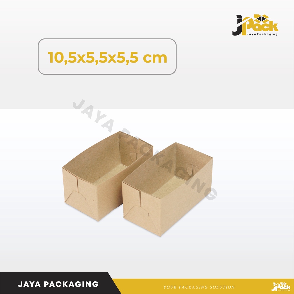 

Tray Box Kraft 10,5x5,5x5,5 cm (TR 03 K02) Kentang Paperkraft/boxkentang/boxmakanan/sosis/custom
