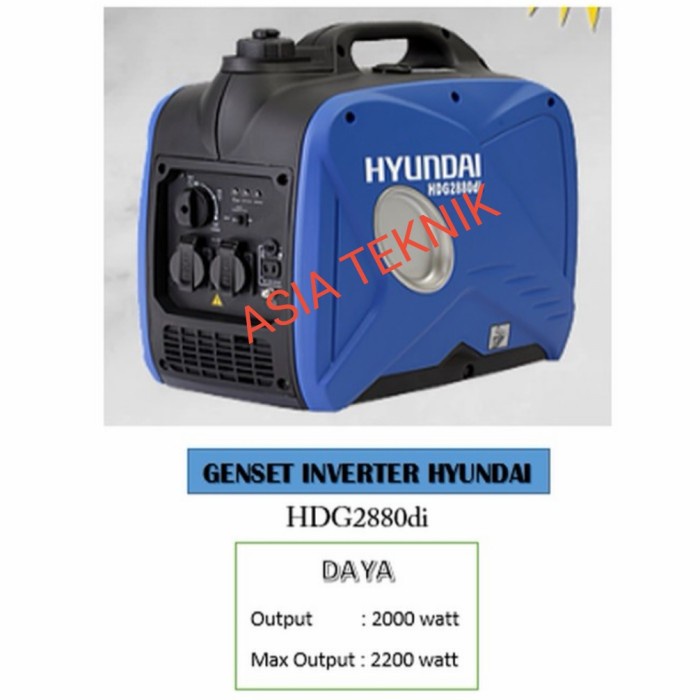 genset super silent 2000 watt Hyundai HDG2880
