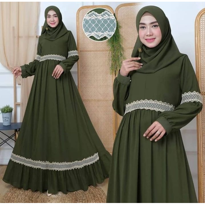(TERMURAH)GAMIS SARA/GAMIS RAMPEL TINGKAT /BABYDOLl FULL PURING MIX RENDA TULLE/GAMIS SERAGAM PESTA