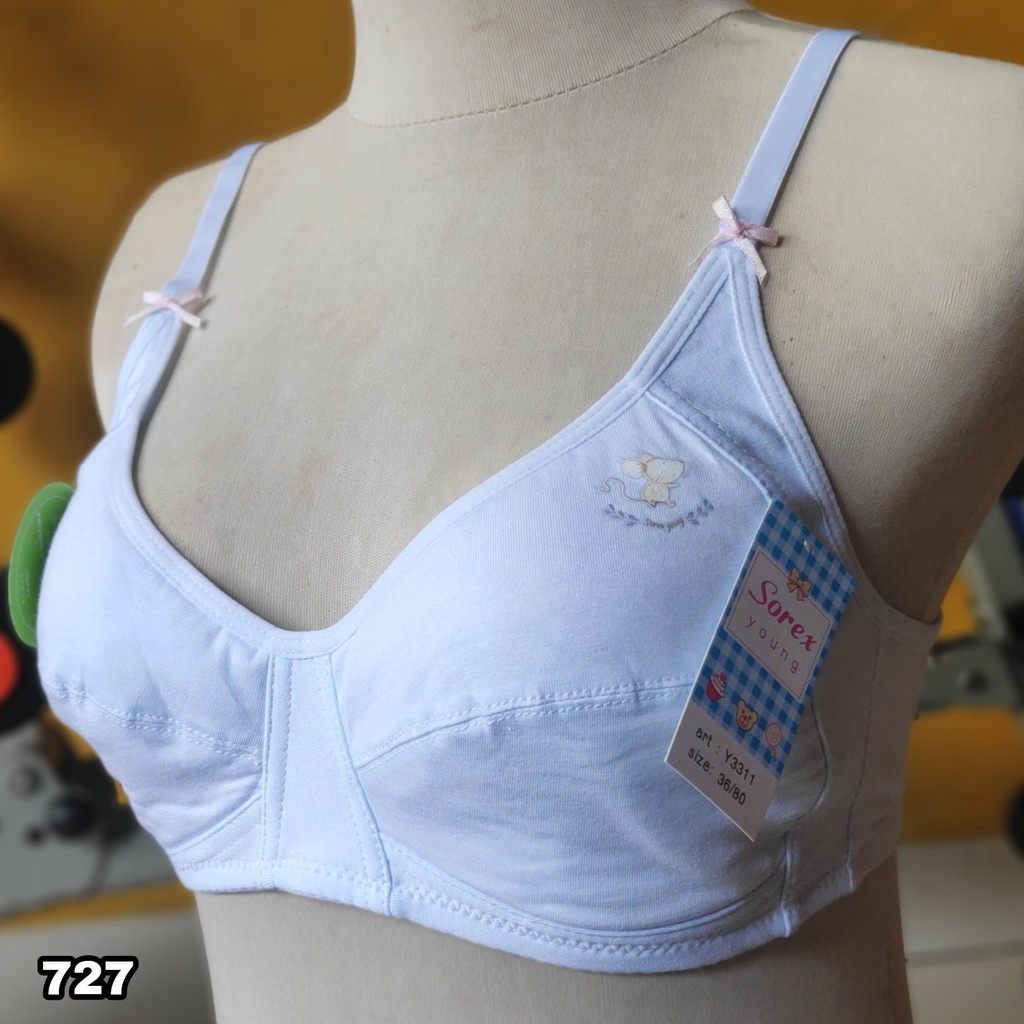 K727 - [Harga Per 1 Pcs] BRA/BH ANAK REMAJA WANITA PAKAIAN DALAM ANAK BUSA TIPIS TANPA KAWAT DUA PENGAIT