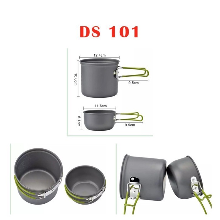 PAKET Cooking Set DS 101 Kompor Ultralight Alat Masak Camping Portable