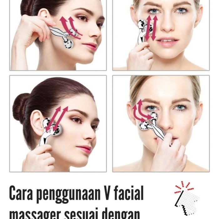 SLIM FACE MASSAGE KOREAN V ROLL SHAPER Pengencang Wajah Tirus