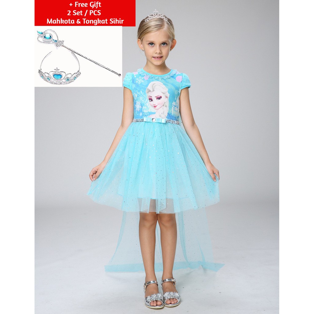 Dress Frozen Elsa / Dress Anak Frozen Elsa /   Kostum Princess / Dress Anak Frozen / Baju Frozen
