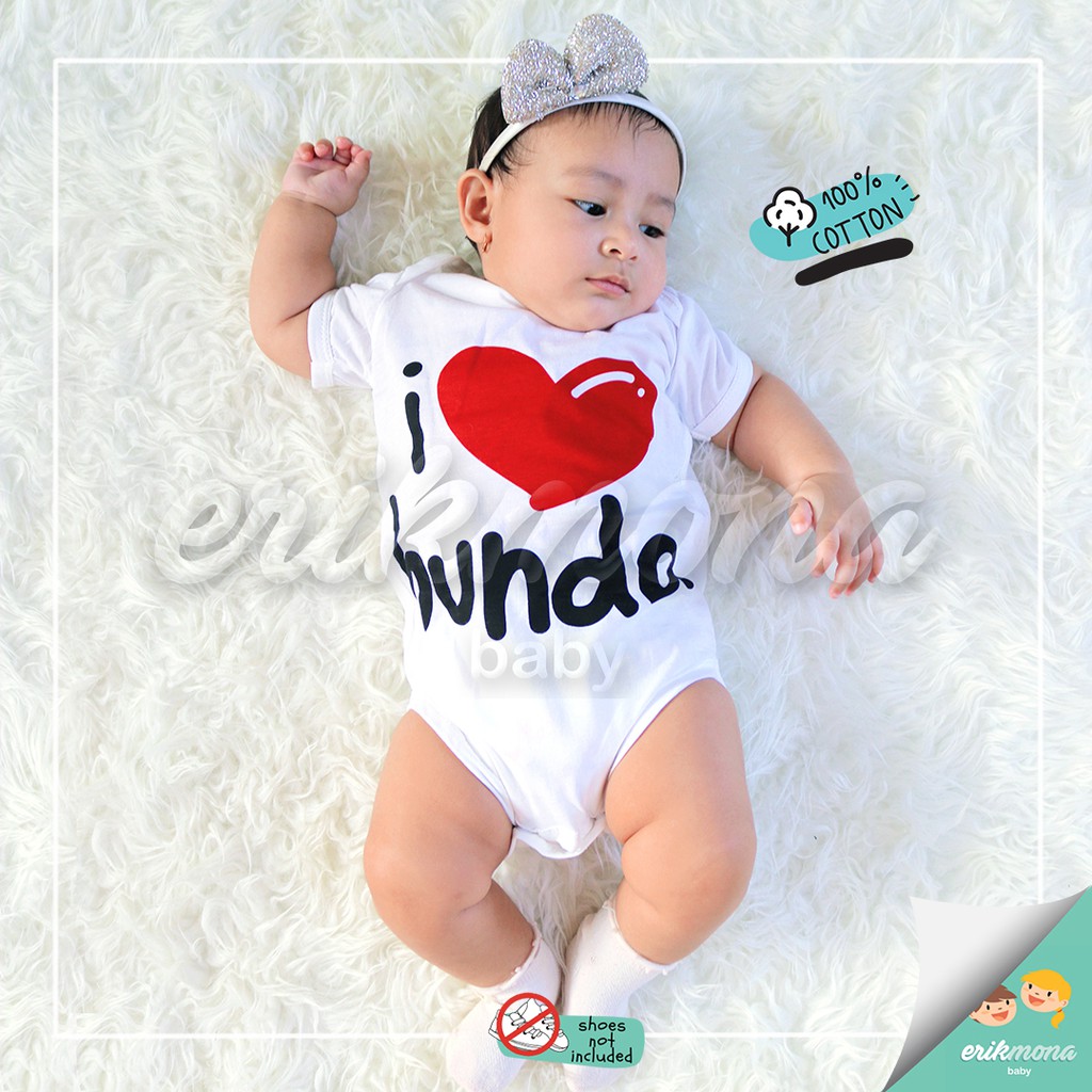 baju bayi jumper bayi love ayah bunda sepasang 2pc