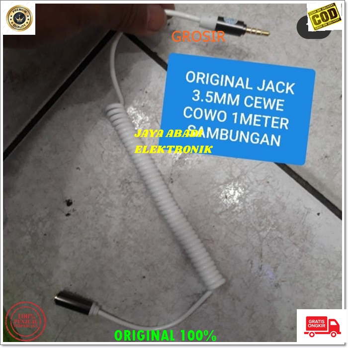 J239 ORIGINAL AUX EXTENSION SAMBUNGAN JACK AUDIO 3.5MM SOUND SISTEM KABEL SPRING SPIRAL HANDPHONE MUSIK SUARA HEADSET HEADPHONE UNIVERSAL kabel Audio aux handsfree mic mik hp headset handphone extension musik suara headset sound sambungan jek audio jack