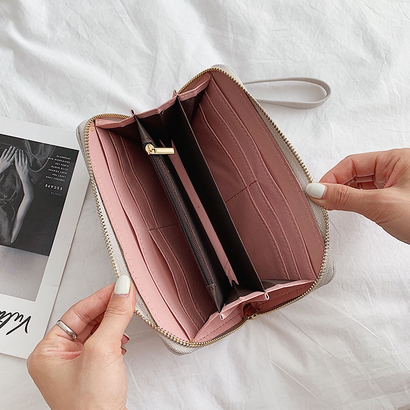 BJ43076 - BLACK/BROWN/GRAY/PINK/RED - DOMPET PANJANG WANITA TAS WANITA FASHION IMPORT MODIS ELEGAN TERMURAH TERLARIS TERBARU BAGSTORE JAKARTA TAS BATAM BQ3076