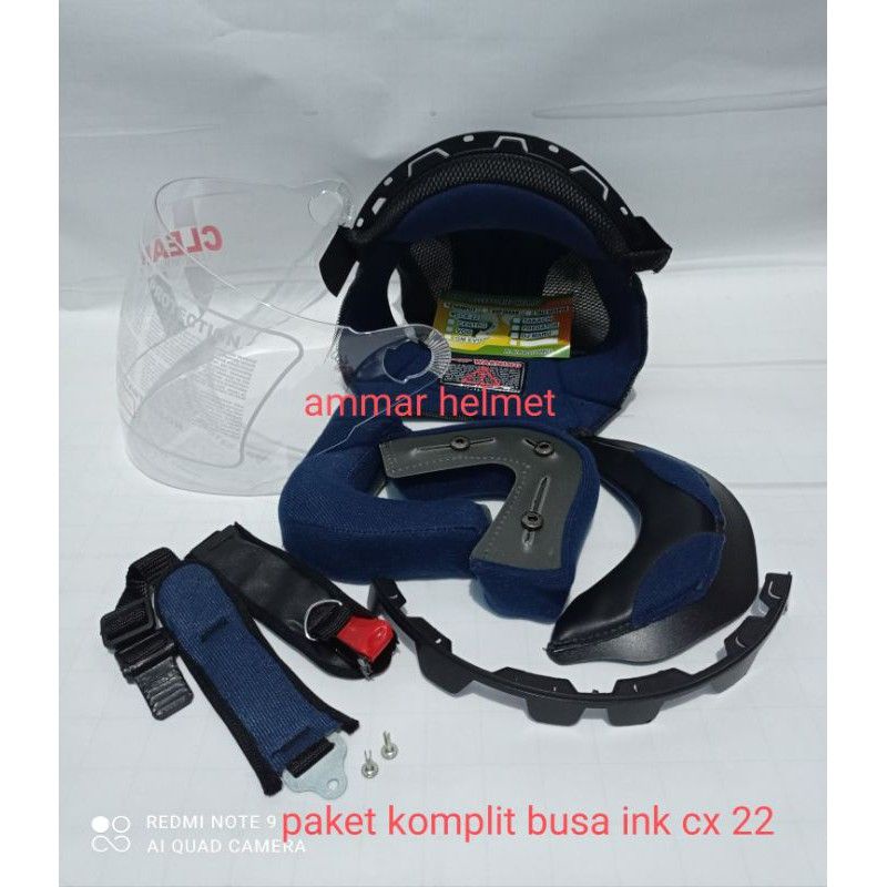 PAKET BUSA INK CX 22 FULLSET KACA HELM PAKU BELAH MURAH