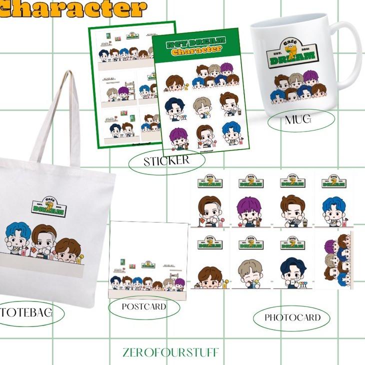 ➹ NCT Dream Character Cafe 7 Dream Unoff Goods / Totebag NCT Dream Cafe / Mug Nct Dream Cafe / Kado