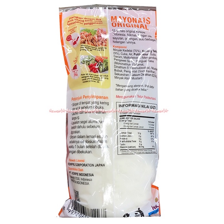 Kewpie Mayonais Original 300gr Krim Mayones Tube Botol Dari Jepang Kewpi Mayonaise