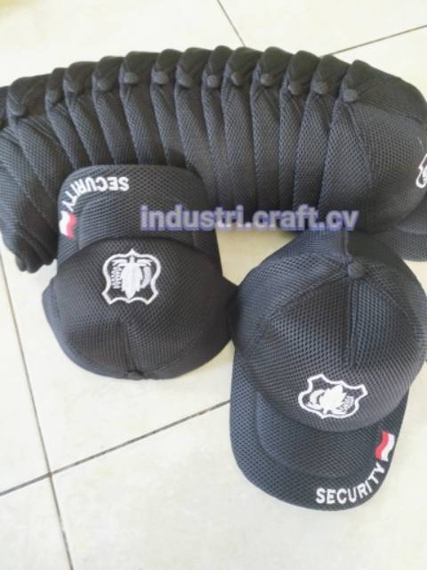 Topi Jaring Topi Satpam Security Topi Security Hitam Biru Coklat