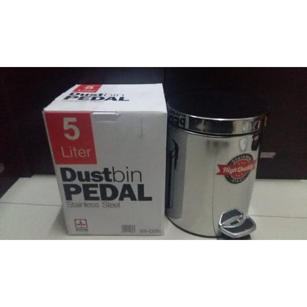 Tempat Sampah / Dust Bin Pedal SS D25 Maspion 5 ltr MURAH BANGET / GARANSI RESMI D 25