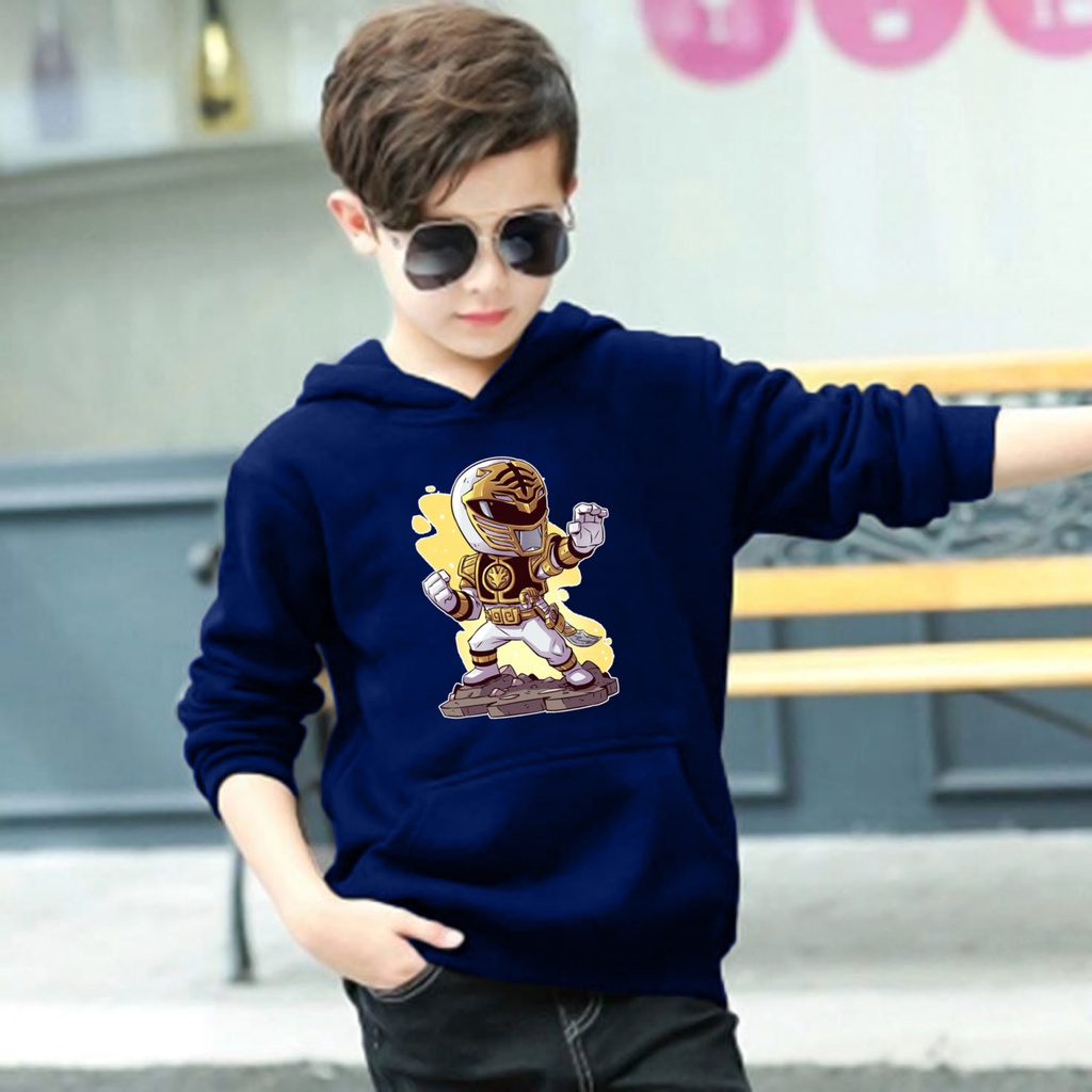 Jaket sweater hoodie anak laki - laki usia 2 3 4 5 6 7 8 19 10 tahun / switer  anak laki laki perempuan karakter hero POWER RANGER  / GROSIR TERMURAH BISA COD