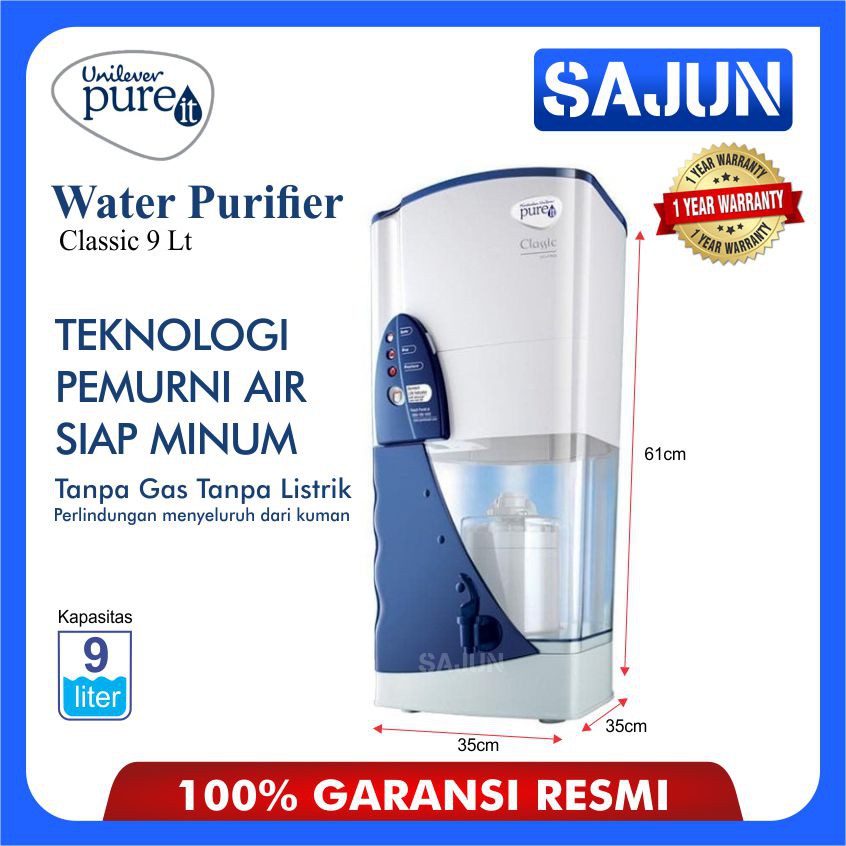 Unilever Pure It Classic 9 Liter Water Purifier Classic Mesin 9Lt pemurni air PUREIT - Garansi Resmi