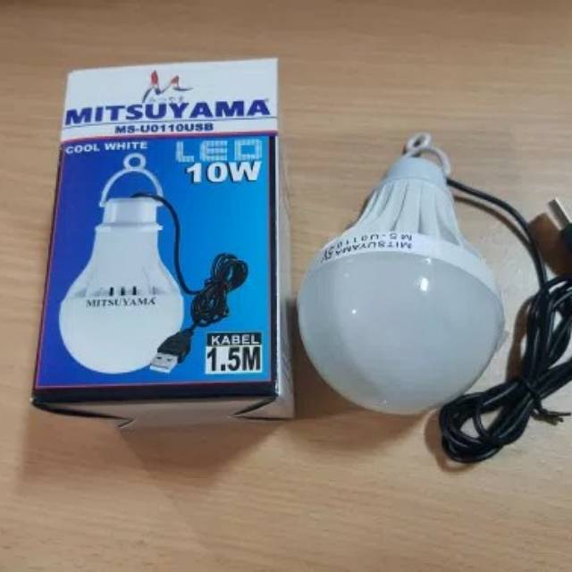 Bohlam USB kabel 8 watt mitsuyama / lampu bohlam Kabel USb