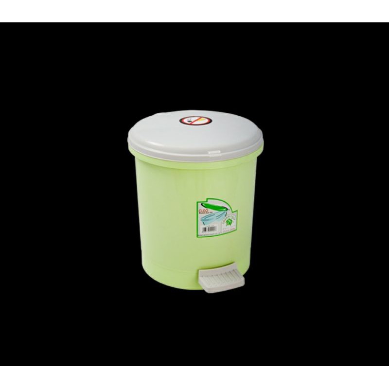 Tempat Sampah 5 Liter Injak Green Leaf 410 / Kotak Sampah / Dust Bin with tray Plastik