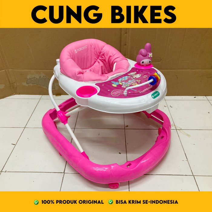 Baby walker anak Nakami boneka karakter lampu dan musik murah good quality