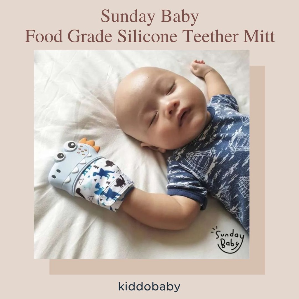 Sunday Baby Food Grade Silicone Teether Mitt | Mainan Gigitan Bayi