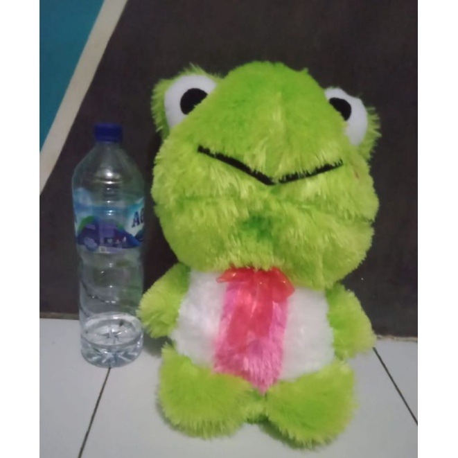 Boneka Keroppi/Boneka Katak Laspur Lembut Ukuran 40Cm Mainan Anak Murah