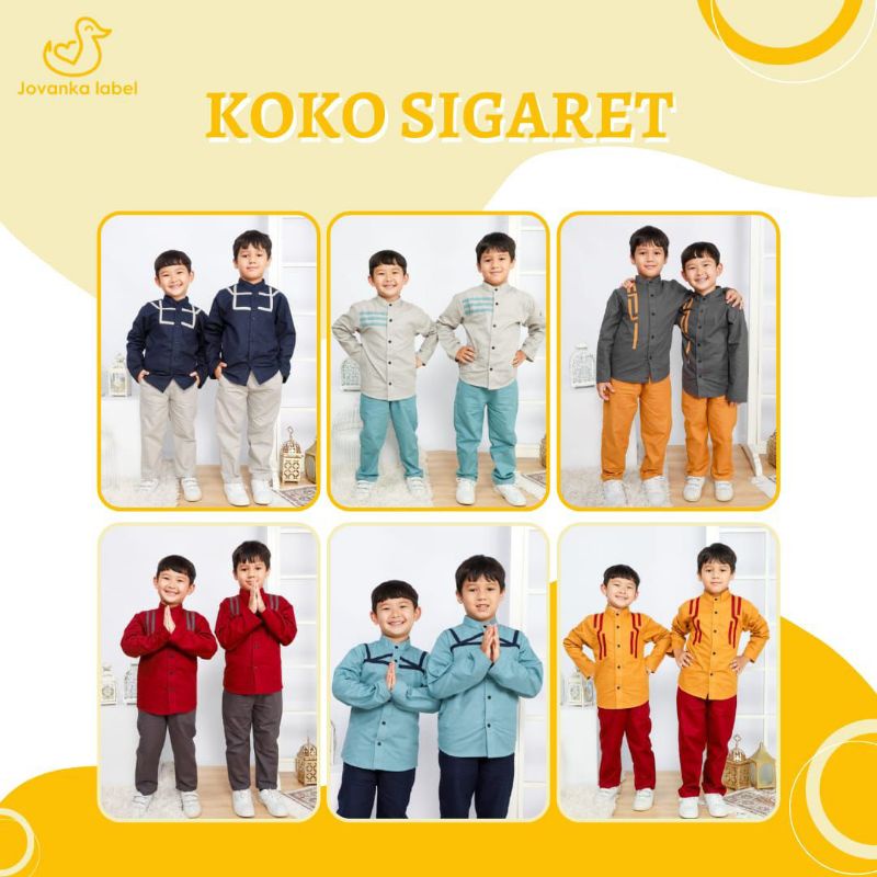 2-10 Setelan Koko Cigaret by Jovanka Label / Set Koko Sigaret Jovanka / Set Koko Anak Lengan Panjang