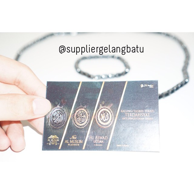 PROMO Kalung Ginsamyong Lafaz ALLAH SILVER Muslim magnet KOREA al nabil azhikra silver gold Blustin