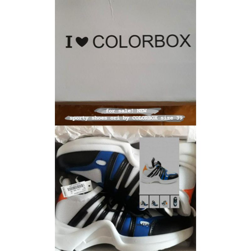 SEPATU COLORBOX SPORTY SHOES ORI BY COLORBOX SIZE ATAU UKURAN 39 BARU
