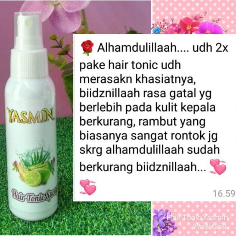 Hair Tonic Spray Herbal Yasmin 100ml - Mengurangi Rambut Rontok - Menghilangkan Ketombe - Mencegah Tumbuh Uban