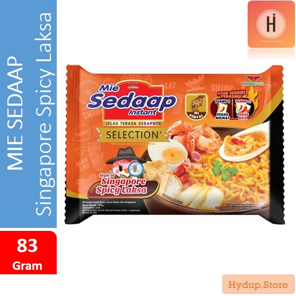 

Mie Sedaap | Mi Sedap instan Kuah Singapore Spicy Laksa 83 Gram