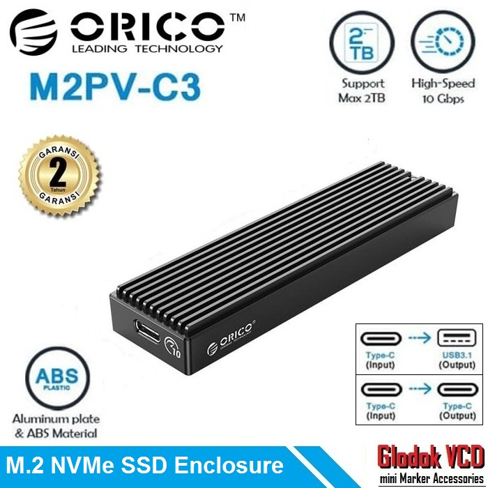 ORICO M2PV-C3 Casing M.2 NVMe SSD Enclosure