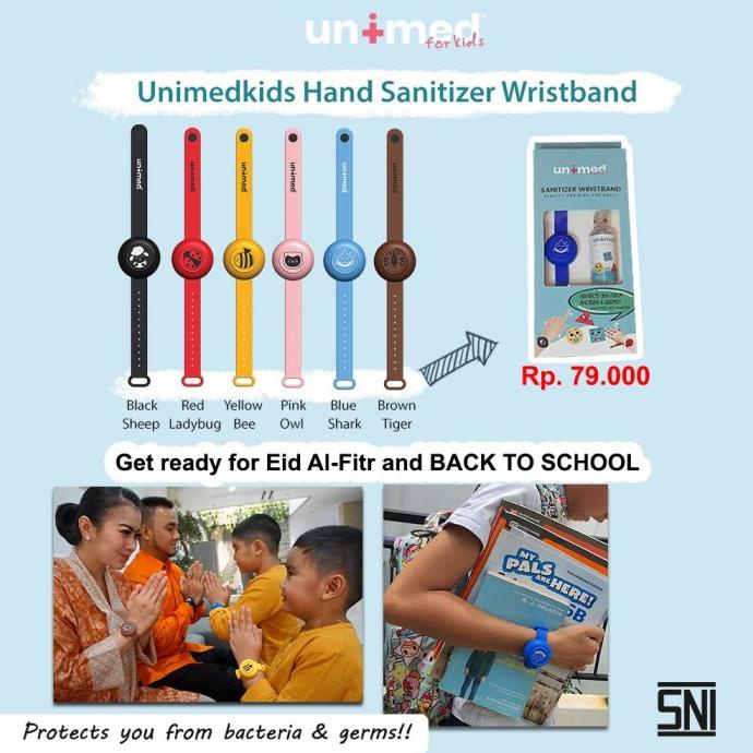 

Unimed Kids Hand Sanitizer Wristband / Gelang Sanitizer