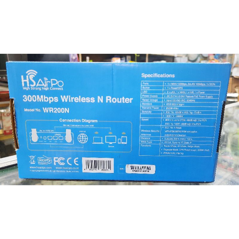 HS AIRPO WR300N 300Mbps WIRELESS N ROUTER