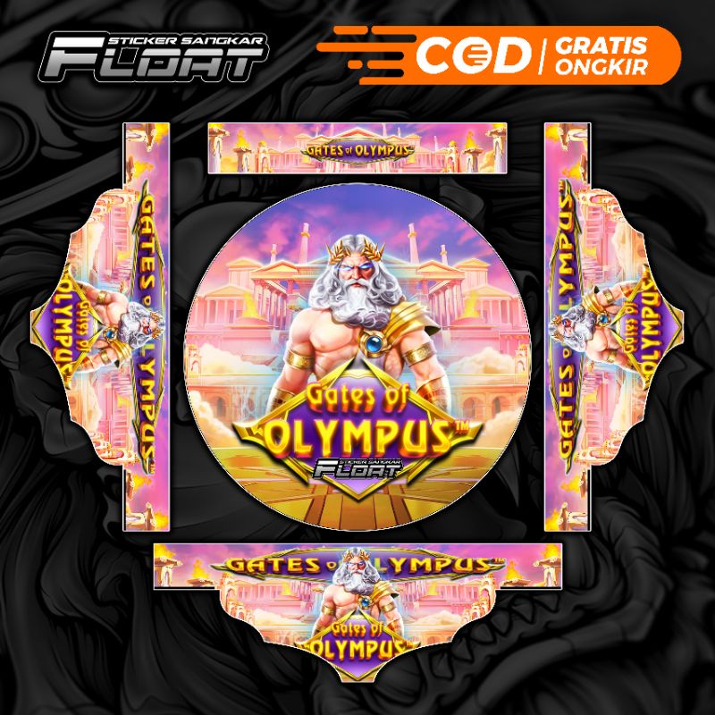 STIKER DECAL SANGKAR TEBOK LOVEBIRD PVC MOTIF OLYMPUS