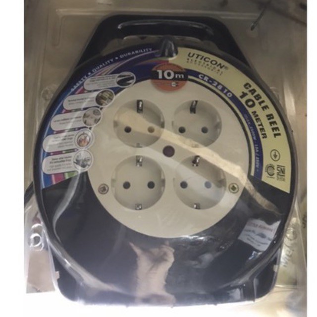 roll kabel 10 meter   stop kontak  cr 2810    uticon