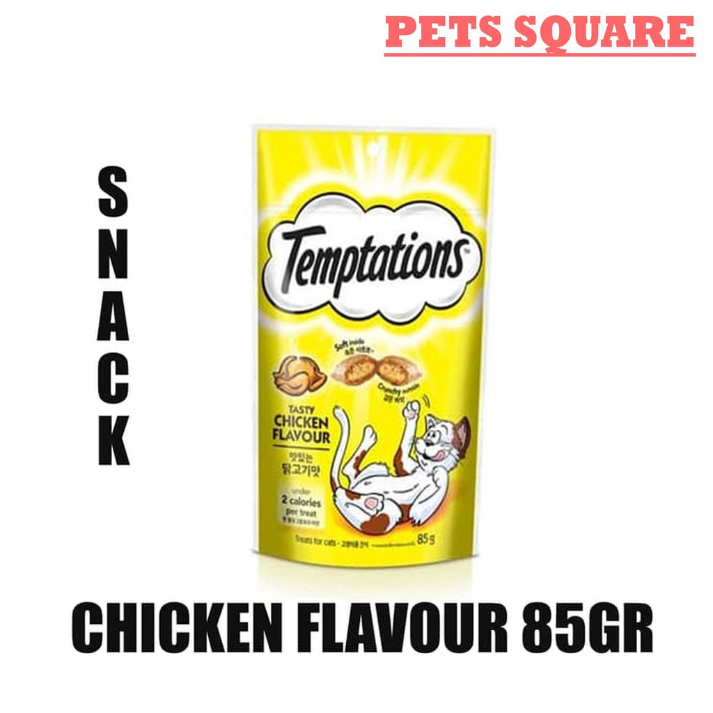 MAKANAN KUCING TEMPTATIONS TASTY CHICKEN 85GR