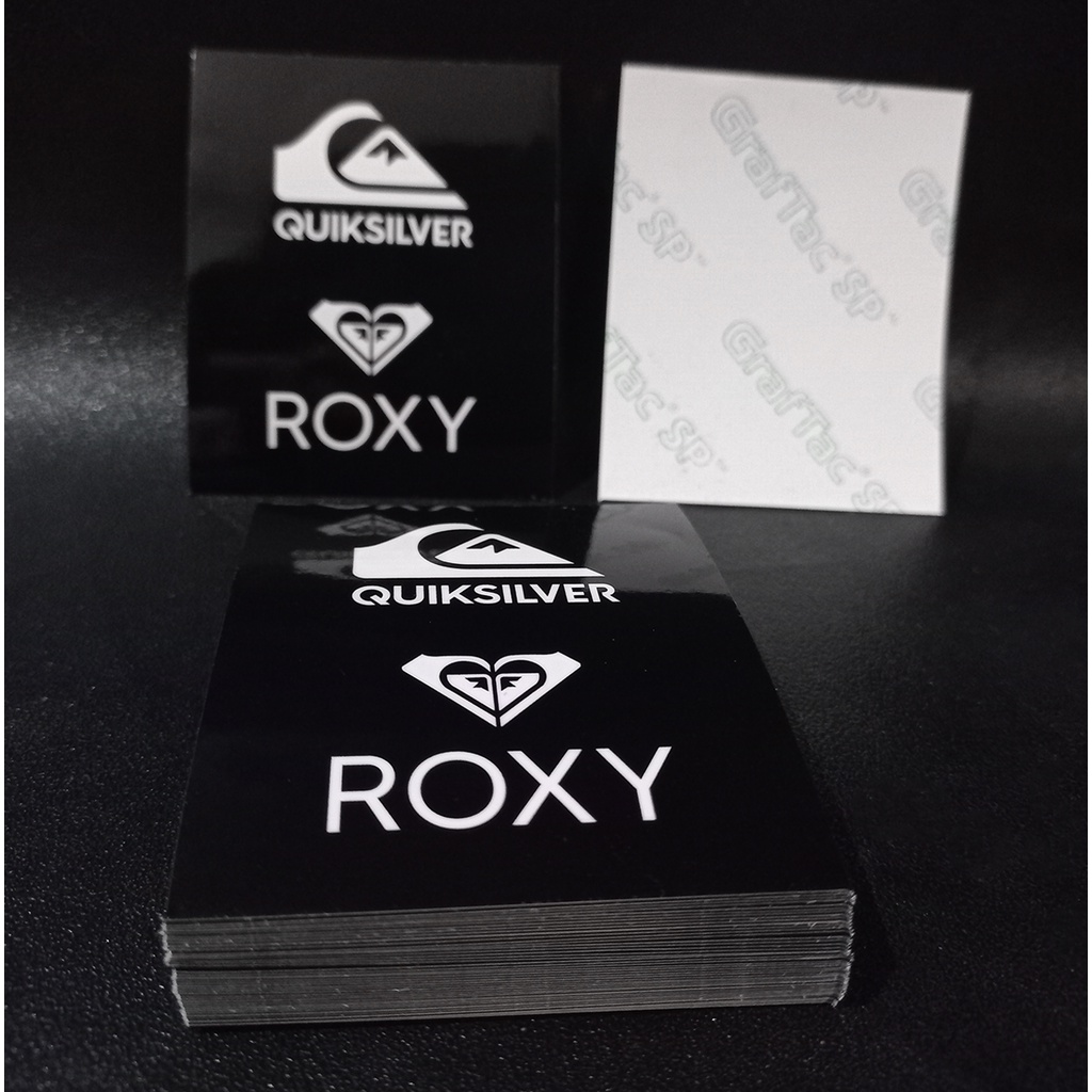 STIKER GRAFTAC - Logo Quiksilver &amp; Roxy - STIKER AESTHETIC LAPTOP, AKSESORIS HP, ANTI AIR, MOTIF,HELM.