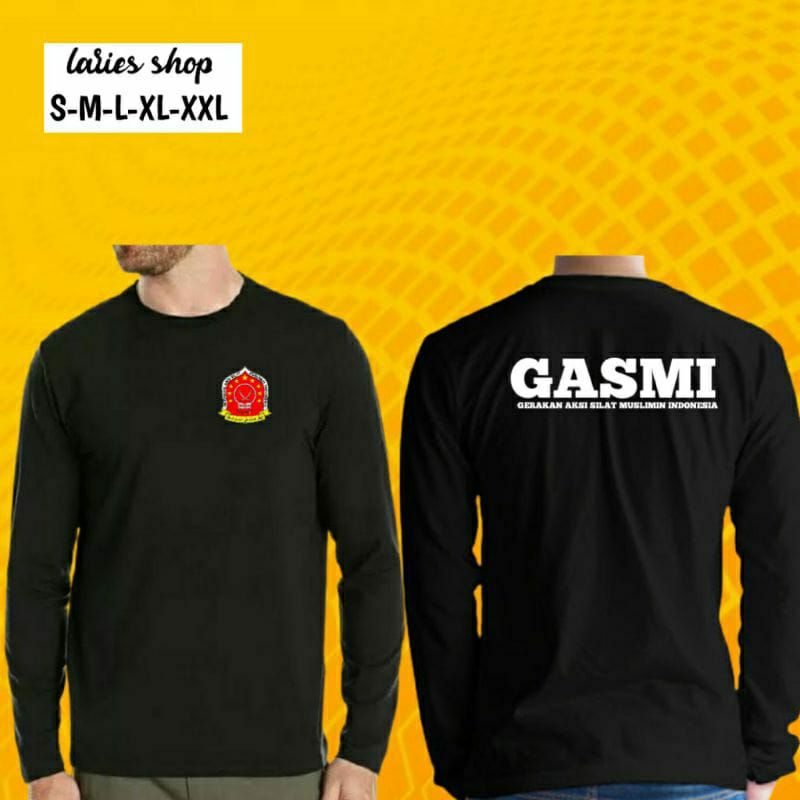 T-SHIRT KAOS GASMI PERGURUAN SILAT LENGAN PANJANG // GASMI LIRBOYO