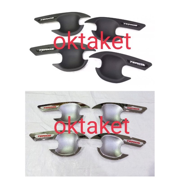 cover outer all new Terios 2018 2019 2020 hitam chrome