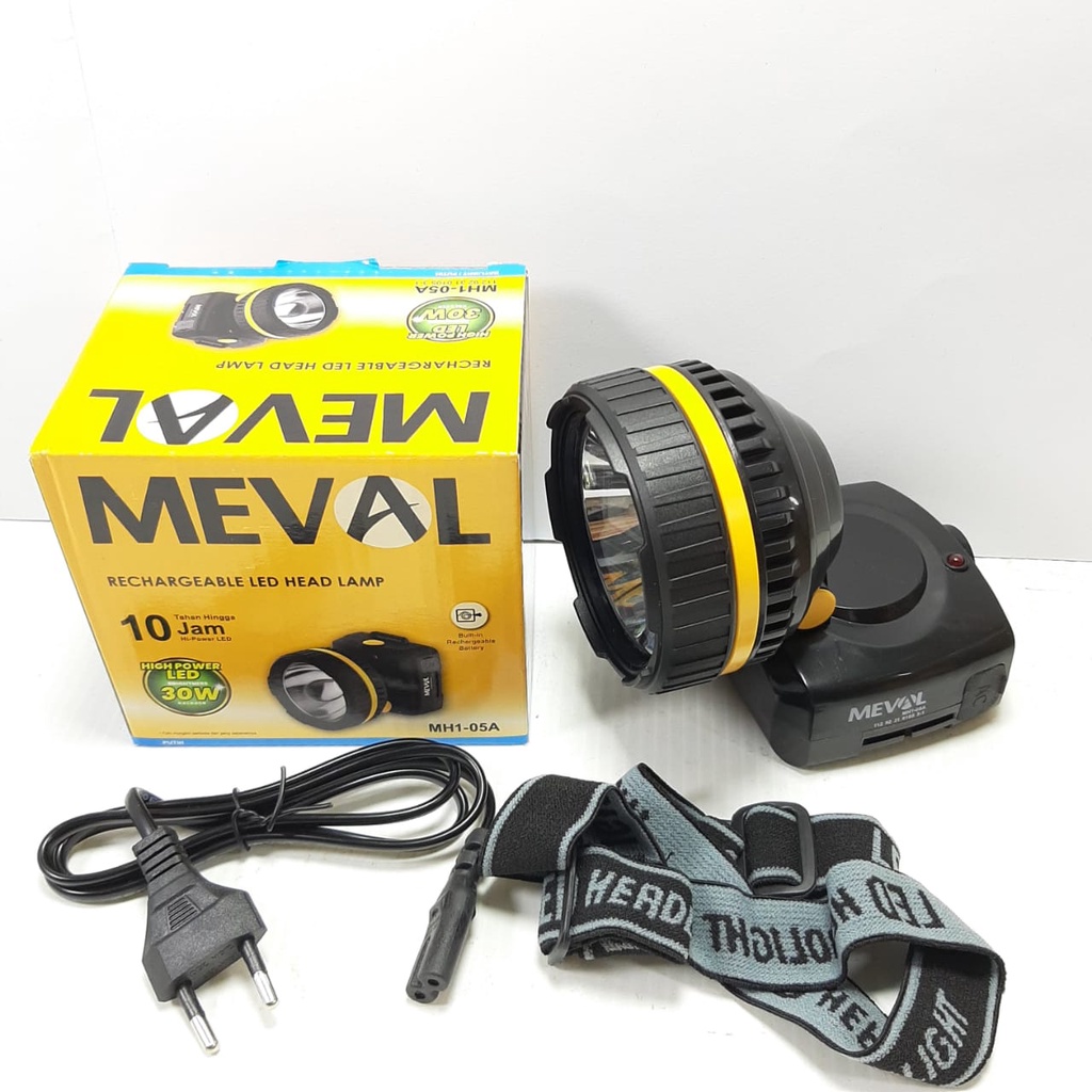 Senter Kepala Head Lamp LED 5W - Putih MEVAL