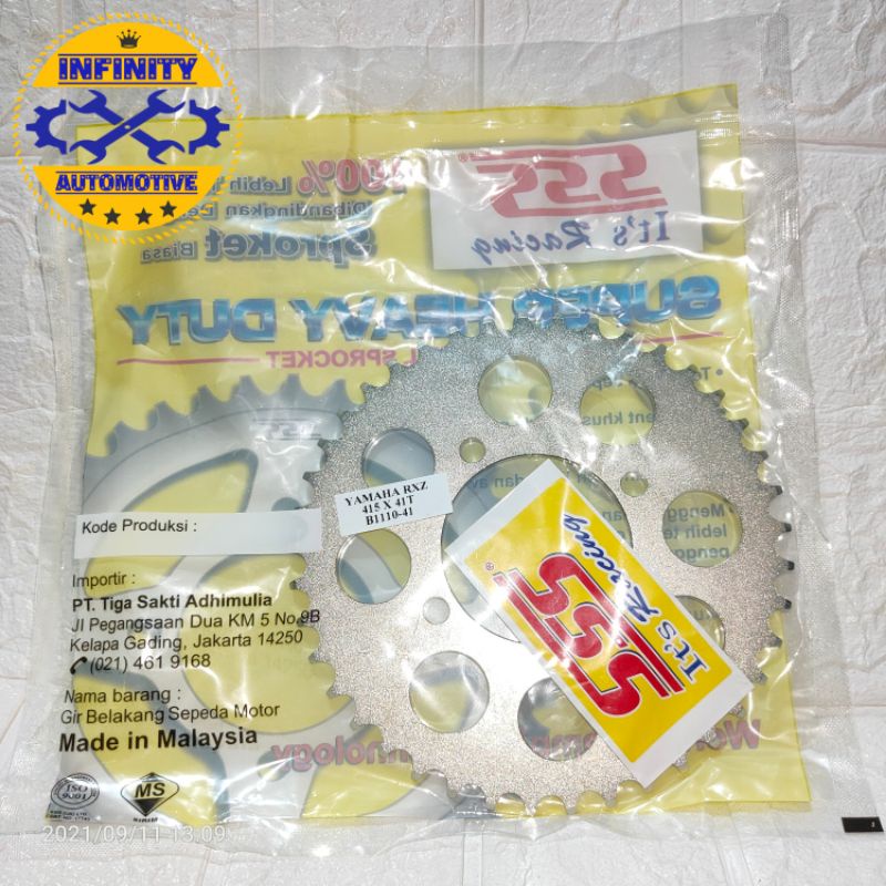 GEAR GIR SSS ORI 100% BELAKANG RXZ 415 X 38T 39T 40T 41T 42T 43T  JUPITER Z VEGA R  FIZR CRYPTON  JUPITER MX RXKING-4