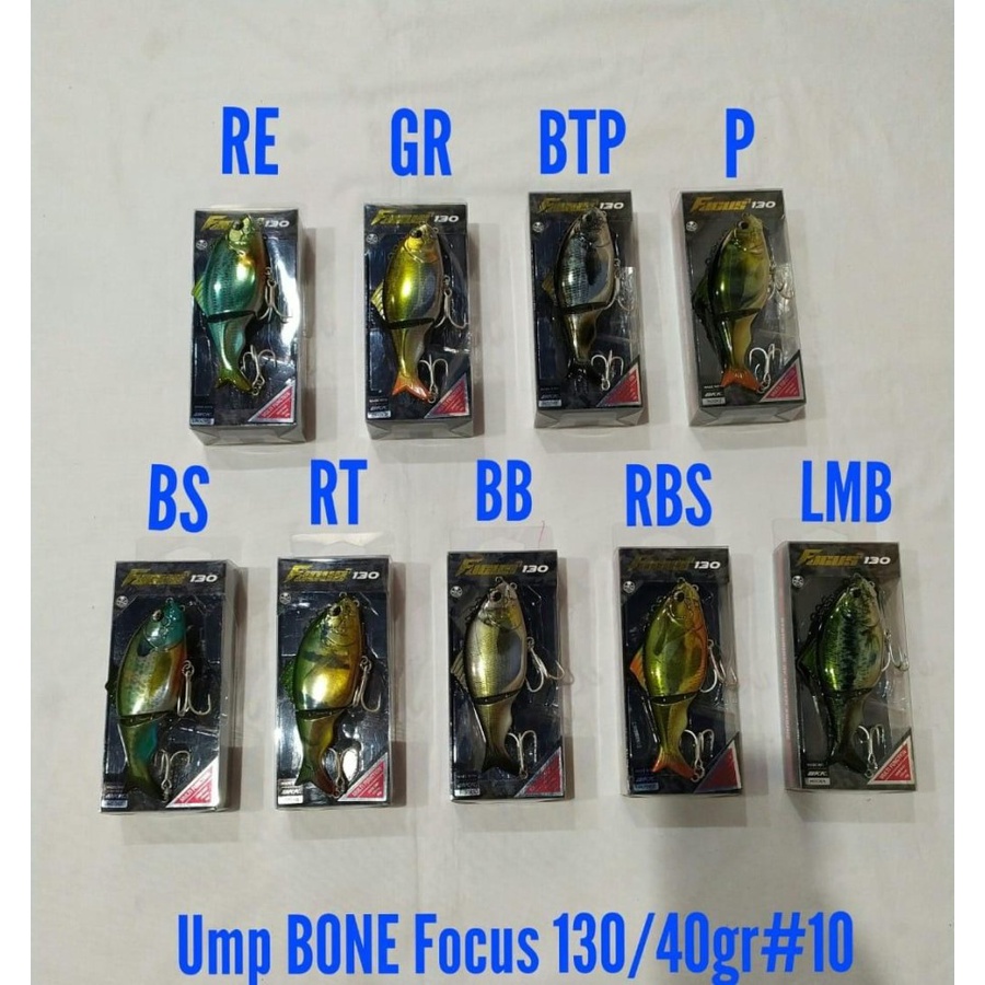 Lure Umpan Pancing BONE Focus 130mm 40gr Hook Ada Kail Bisa COD Alat Pancing Ikan Minow Minnow Perle