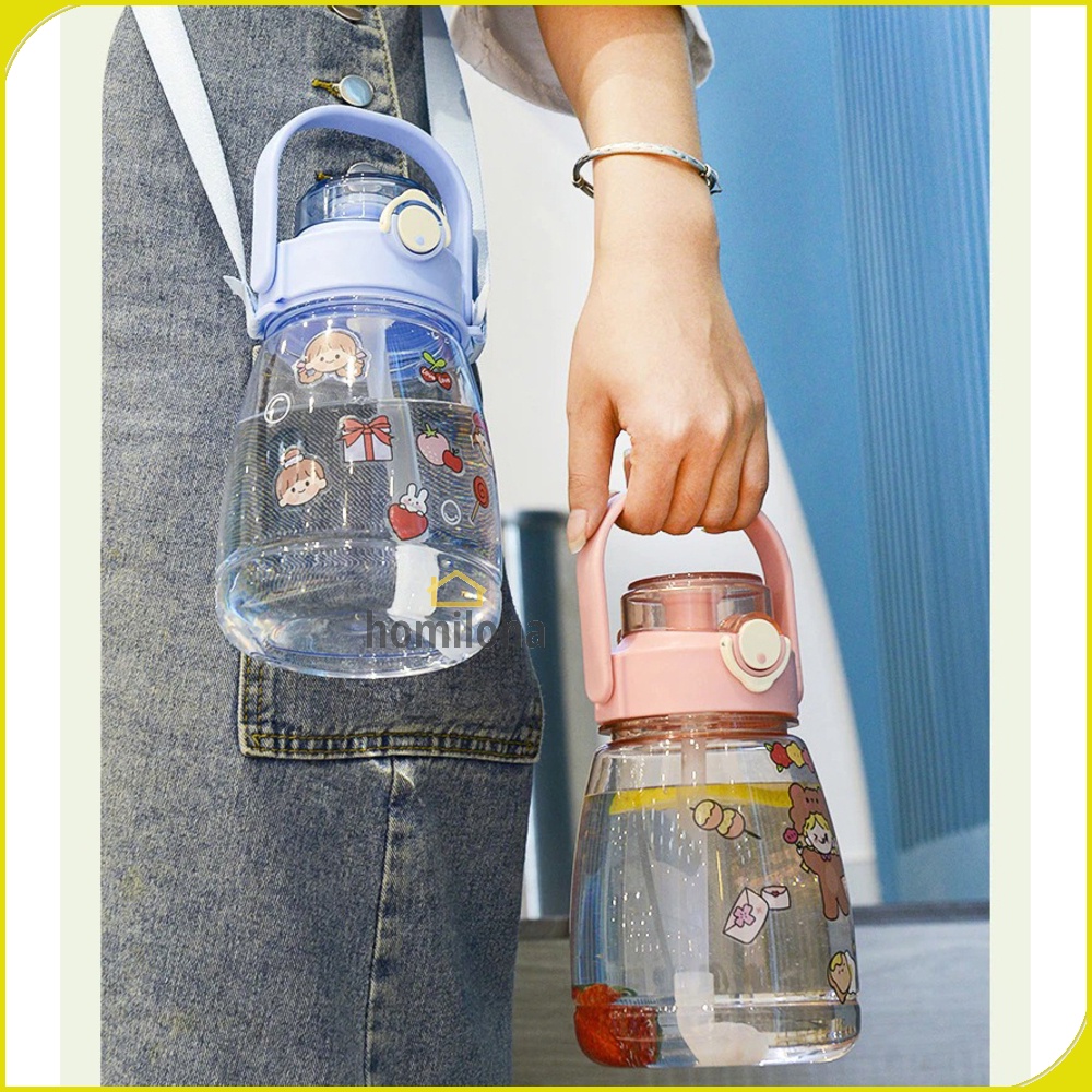 Botol Minum Anak Lucu dengan Sedotan 1300ML - OEMG HA450