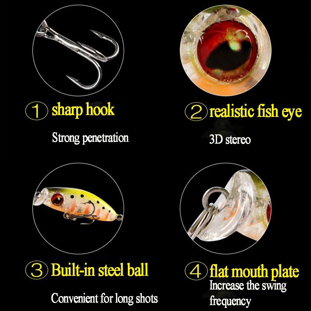 Top 1Pcs Umpan Engkol Wobbler Tackle 43mm/3.1g Aksesoris Memancing Mengambang Lure