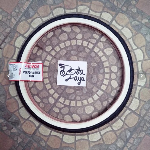 BAN LUAR SEPEDA KENDA 20 X 1.50 LIST PUTIH