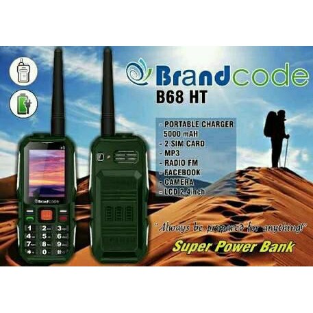 BRANDCODE B68 HP + HT / POWERBANK 10.000mAh - GARANSI RESMI 1 TAHUN