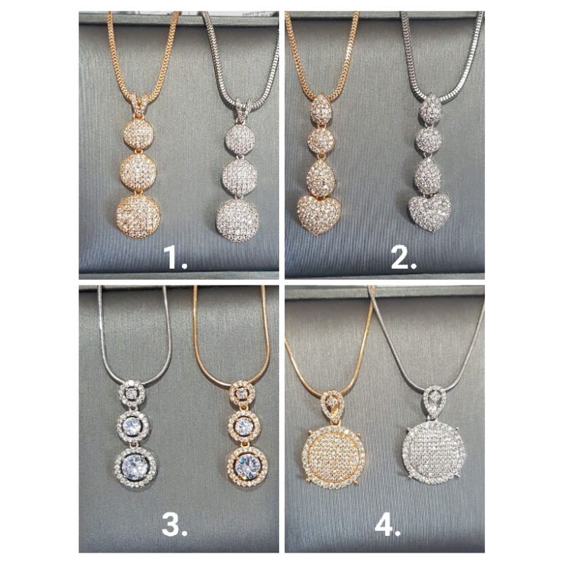 Kalung replika berlian Aneka Model